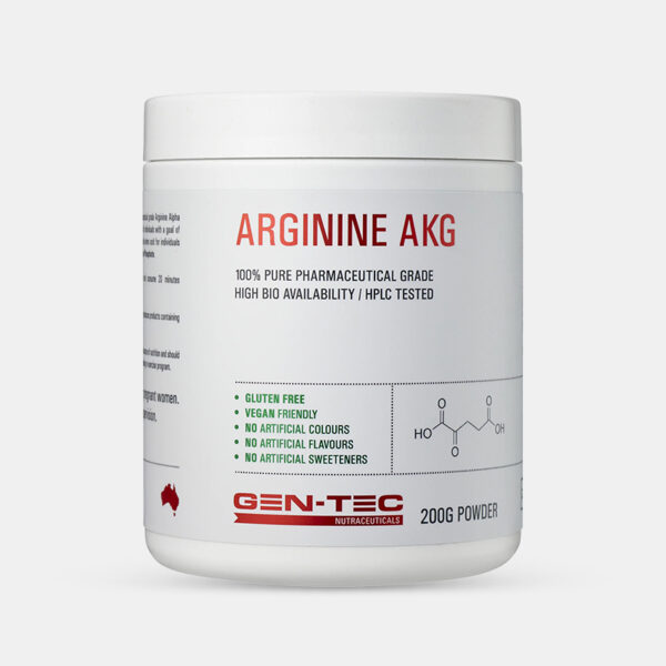 Gen Tec Arginine AKG (Vegan) 200g -  (Made in Australia)