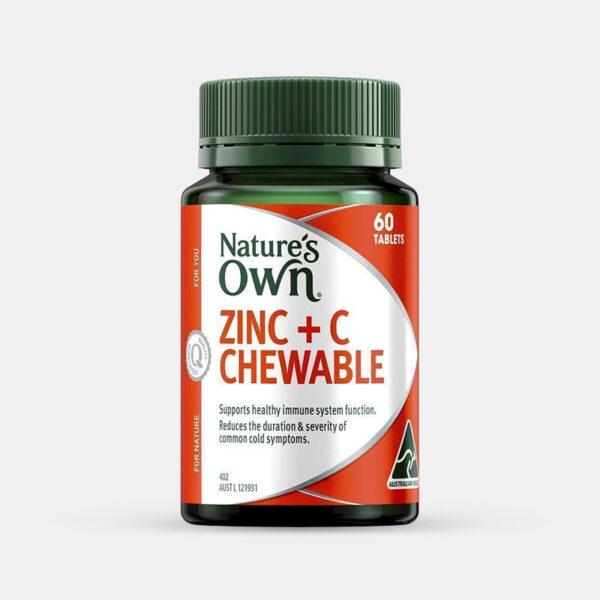Nature's Own Zinc + C 60 Tablets -  (Made in Australia)