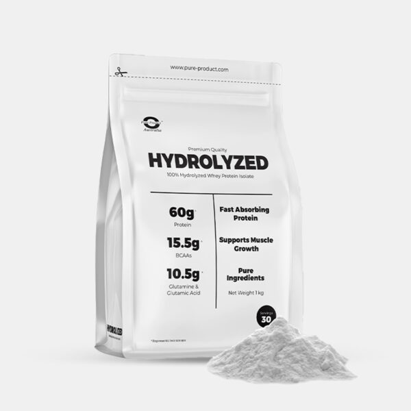 Pure Products Australia Hydrolyzed Whey Protein Isolate 1kg -  (Made in Australia)